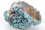 Vibrant Malachite and Azurite on Quartz Crystals - China #197094-1